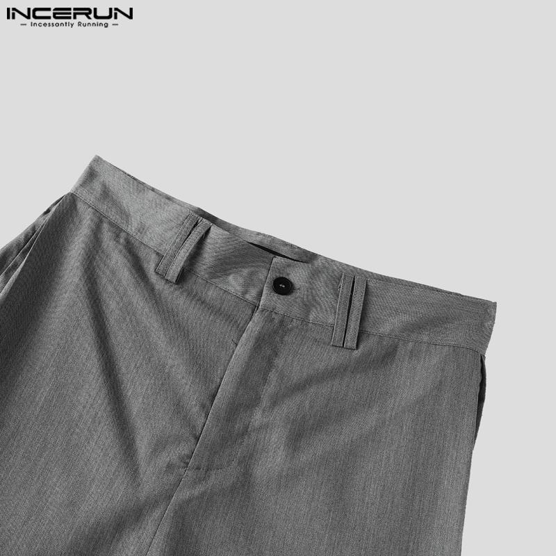 INCERUN Pánské Capri na zip Ležérní Volné Široké nohavice Krátké kalhoty Šortky