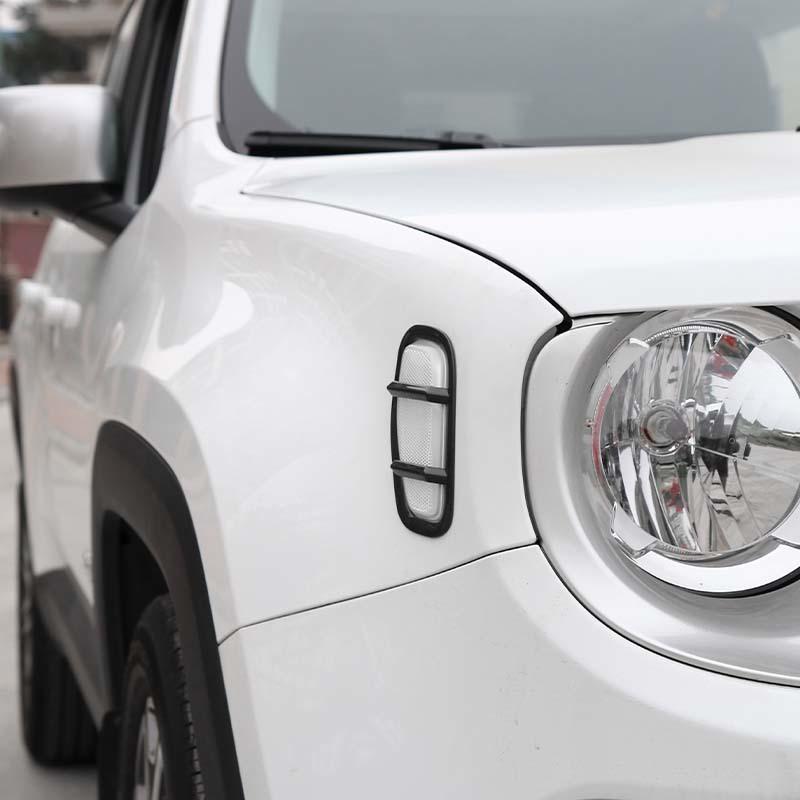 Car Fender Leaf Board Lampshade Lamp Decoration Protective Cover For Jeep Renegade 2016 Up Car Exterior Accessories