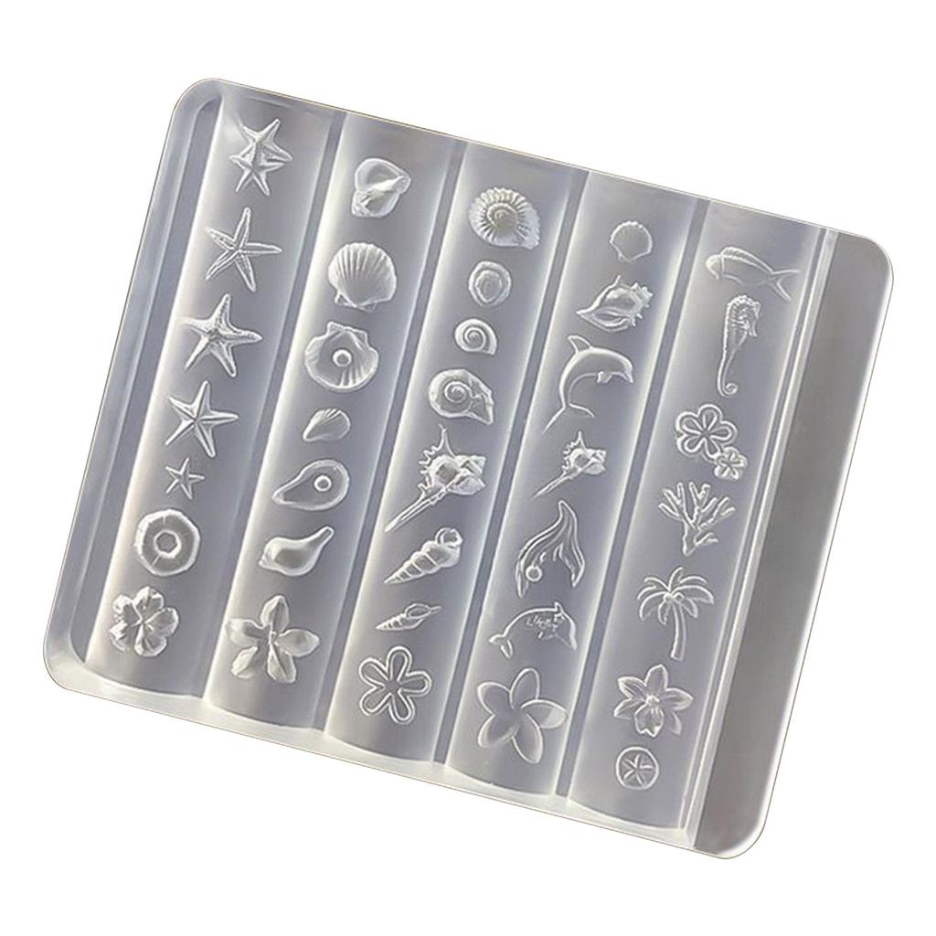 Professional Sea Series Nail Art Molds Small Accessories Mold Nail Decorative Moulds for Salon Manicure Decorations