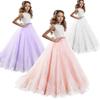High-End Flower Girl Wedding Dress with Train - Puffy Skirt Princess Dress for Middle & Big Children.