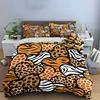 Animal Print Hearts Pattern Set  Kid'S And Adults' Bedroom Decor, Exquisite Three-Piece Bedding Set Gift