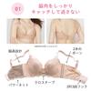 HEAVEN Japan Original Side Fat Catcher Bra and Panty Plus Bra Set, Sizes, High-Arm (Vanilla)