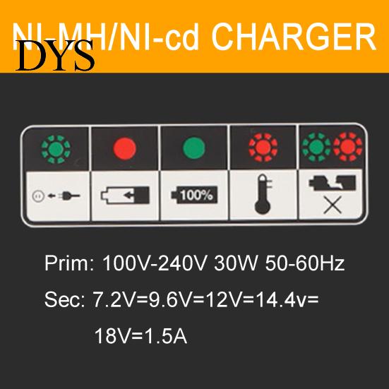 Replacement 7.2-18V Power Tool Charger Stable Fast Charging Universal Professional Overcharge Protection EU Plug Ni-MH/Ni-Cad Battery for Makita/for