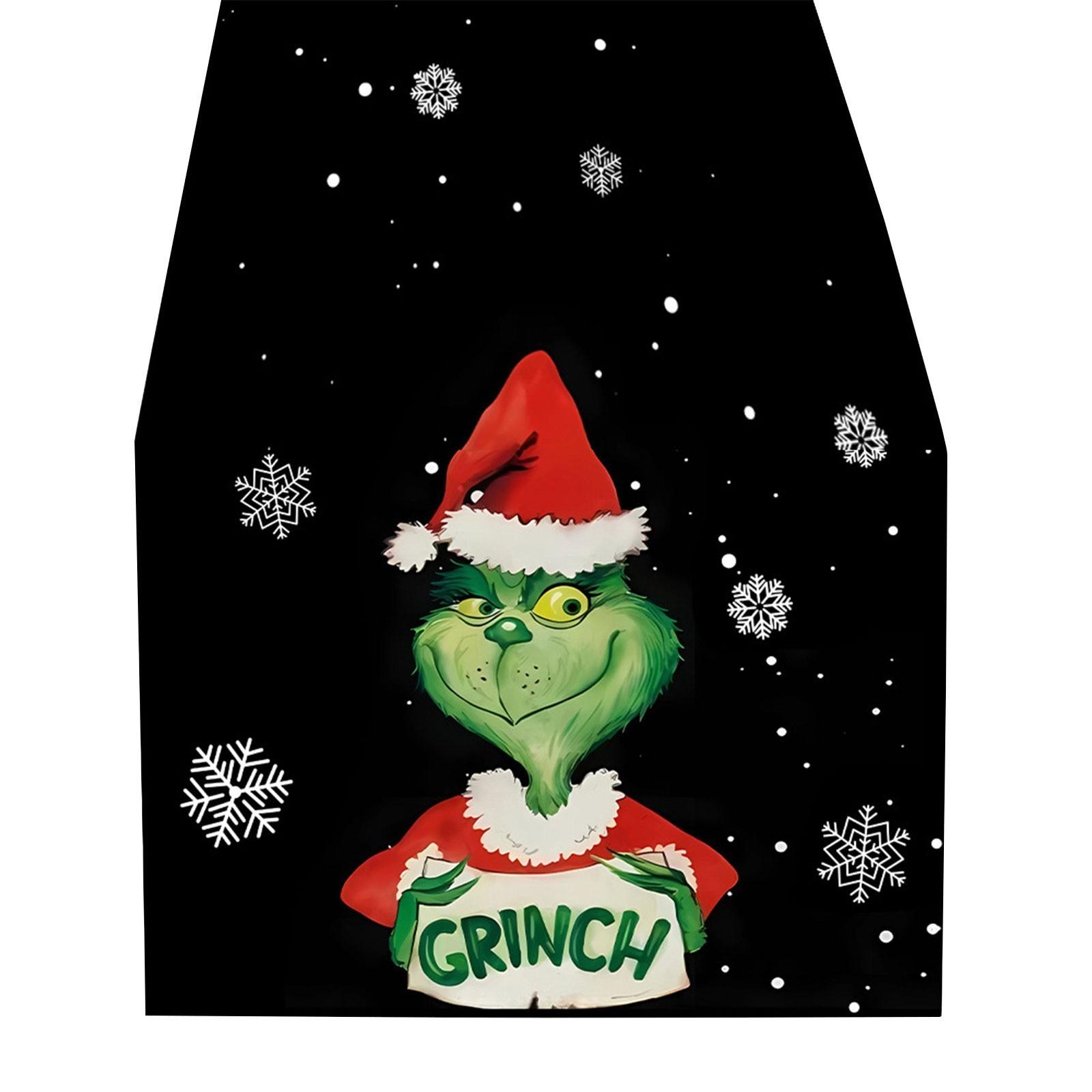 

Linen Table Mat Small Tablecloth Dining Mat Cross-Border Table Flag New Christmas Decorative Creative Print Dining Table One Size