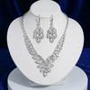 Wheat Ear Tassel Zircon Necklace & Earrings Set - Trendy Fresh Jewelry