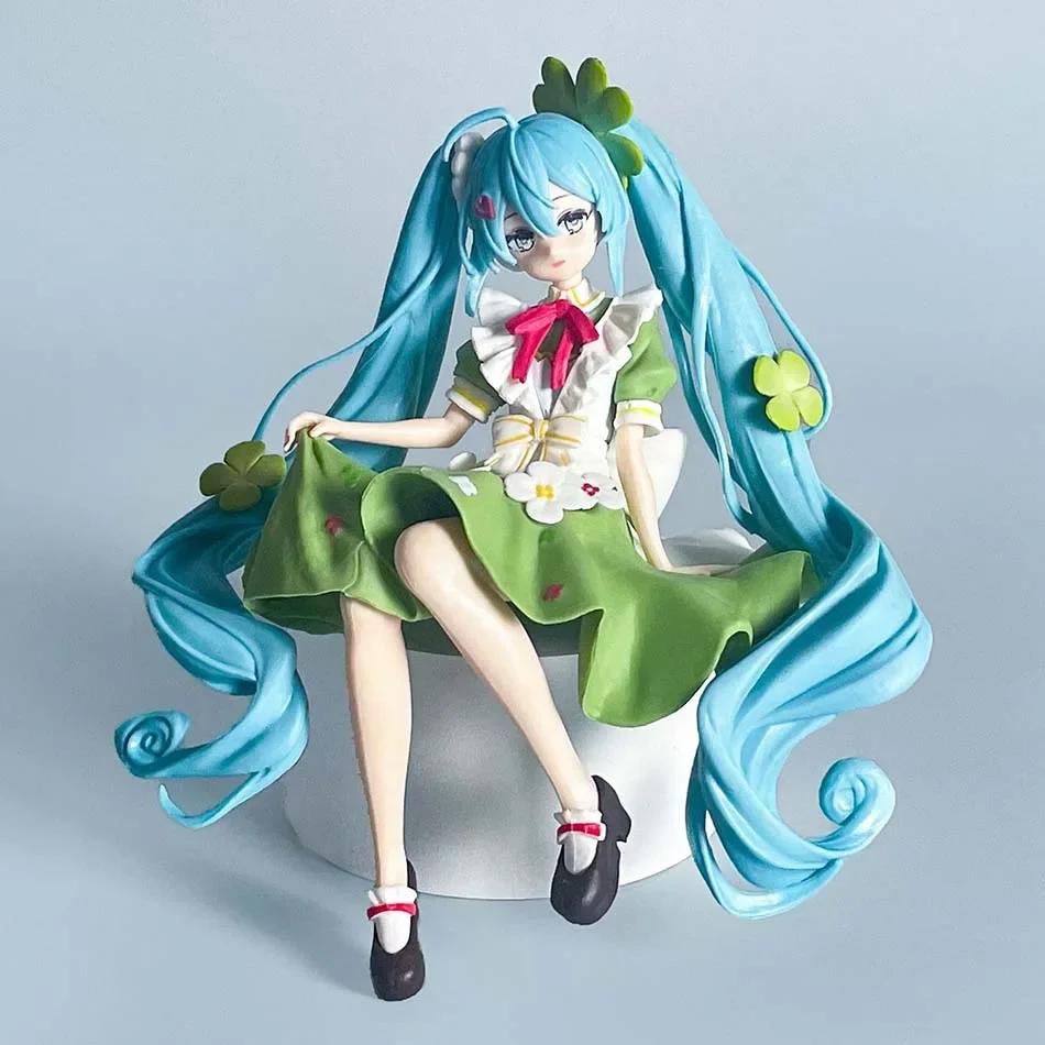 Hatsune Miku Noodle Stopper, Lucky Grass, Fairy Action Figure, PVC Collection Model, Ornament Toys, Gifts, 15cm