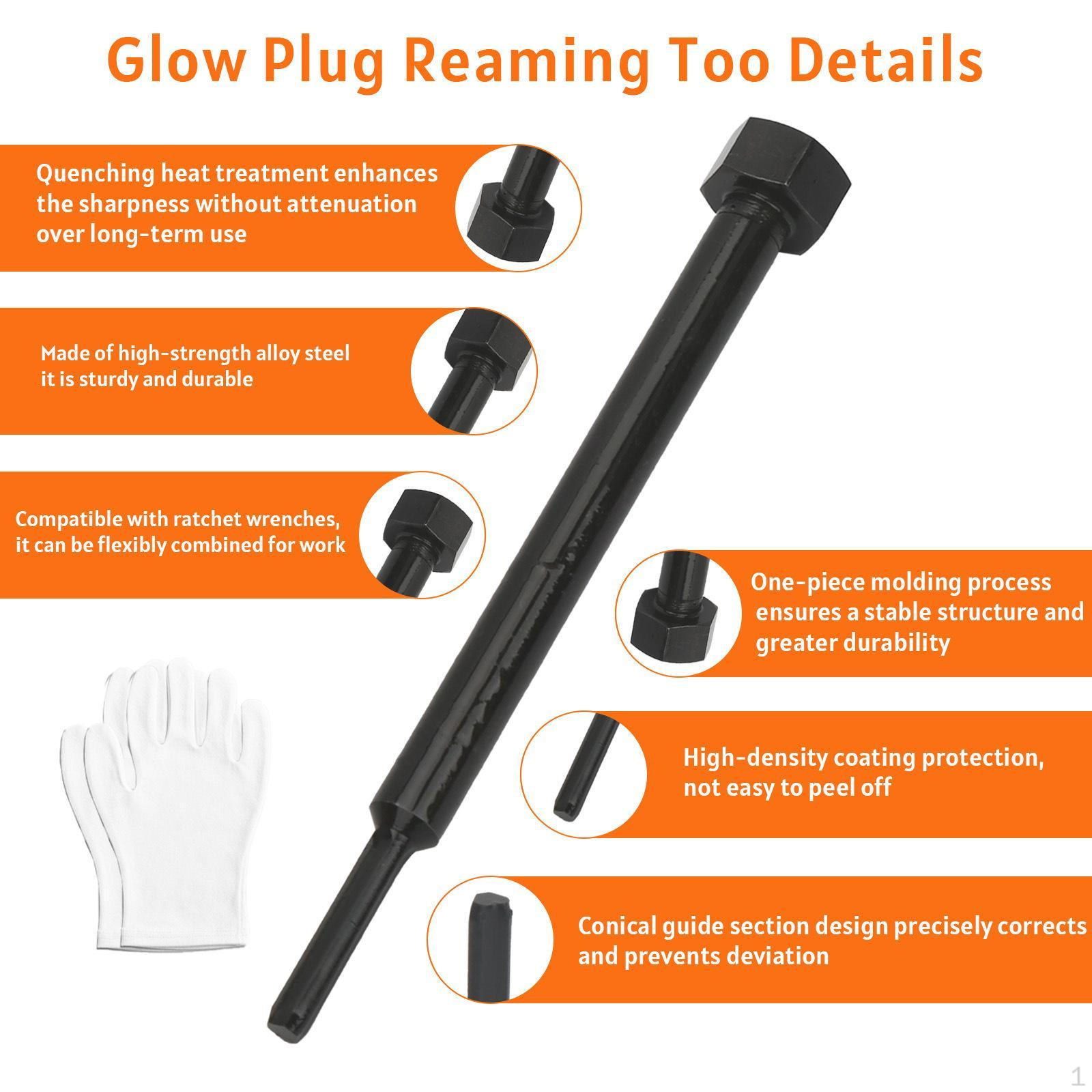 

Glow Plug Bore Reamer Tool Accessories Replaces -7223 for Duramax