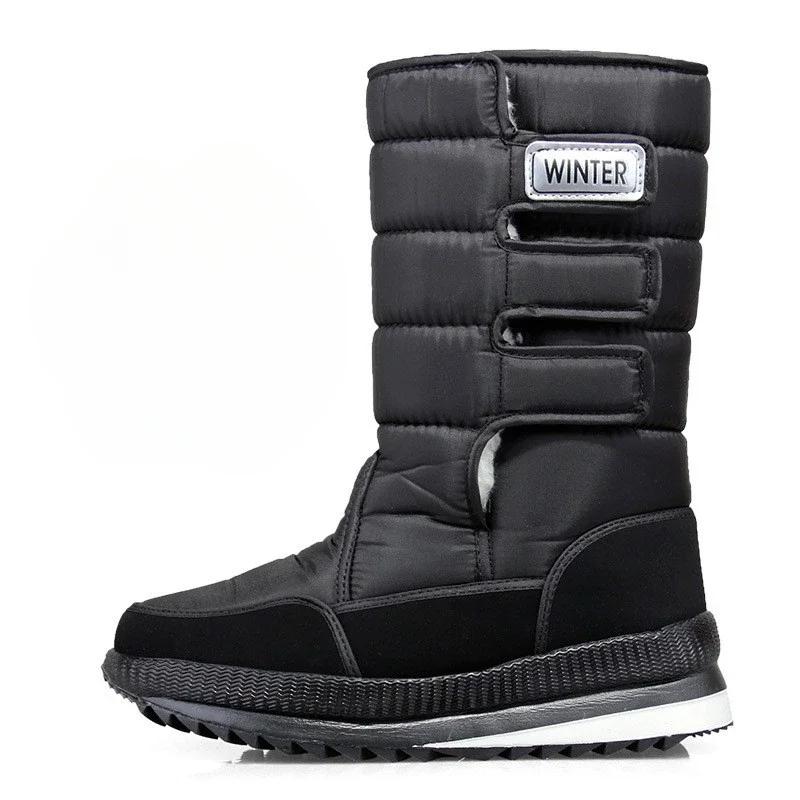 Hochwertige neue Herrenstiefel -40° Warm Mittelhohe Schneestiefel Winter Herrenschuhe Verdickte Plüsch-Plateauschuhe Rutschfeste Stiefel Damen Schuhe