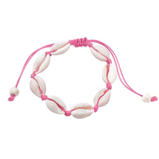 Damska bransoletka na drutach z muszli zroszony łańcuszek bransoletka biżuteria akcesoria