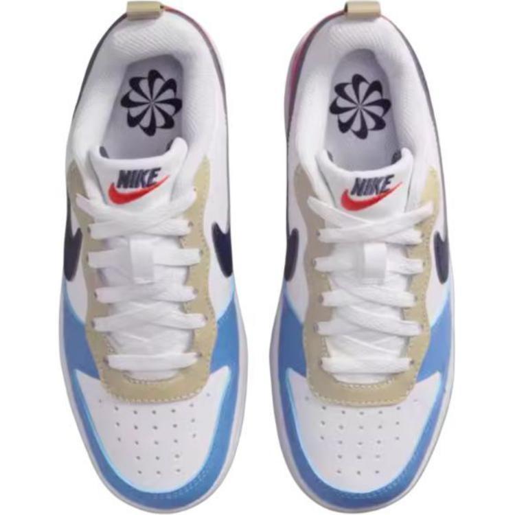 (GS) Nike Court Borough Low Recraft 'White Thunder Blue Crimson' Kids' DV5456-124