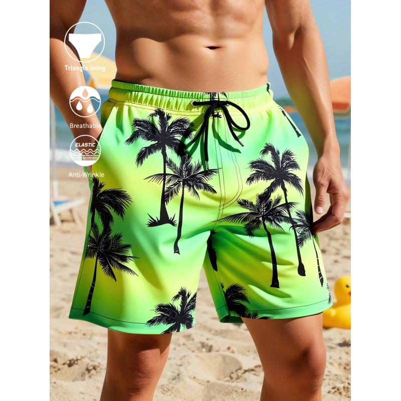 Mens Quick-Dry Swim Trunks With Lining Lightweight Beach Shorts Surfing Swimming Water Activities