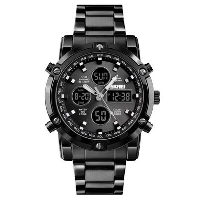 Watch Digital Analyzer Watch Chronograph Business Casual Japanese Movement Arum Function Calendar Day of the Week Stopwatch Digital Analyzer Watch
