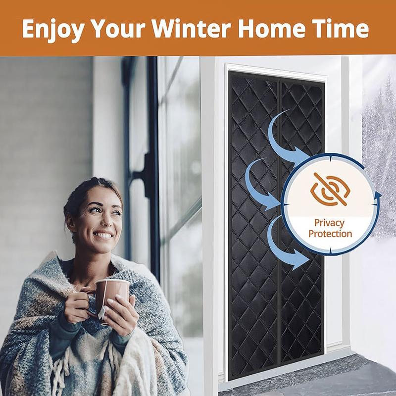 1 buc Izolație termică Uși interioare Perdea de ușă izolată Iarnă Sistem de șină magnetică Eficient energetic Magnetic Foarte rezistent