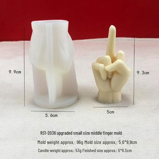 Handmade Middle Finger Silicone Mold for Aromatherapy & Cake Decoration