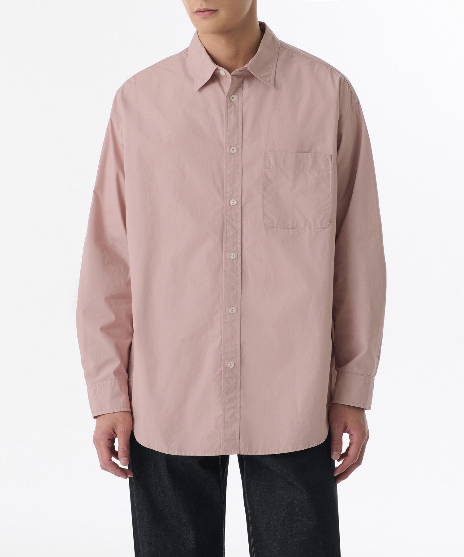 Musinsa Standard Oversized Washed Poplin Shirt [Desert Pink] Desert Pink/L