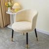 Arc-Shaped Curved Armchair Elastic Dining Chair Slipcover Nordic Chair Cover  For Home Living Room