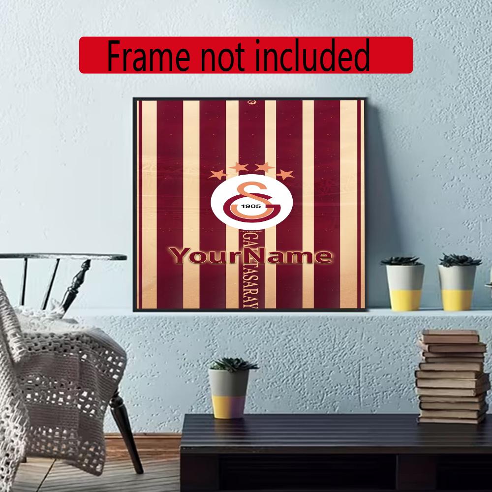 Galatasaray Customize Text Diamond Painting Round Diamond Mosaic Suitable For Beginners Diamond Painting Rhinestones Gift Frameless