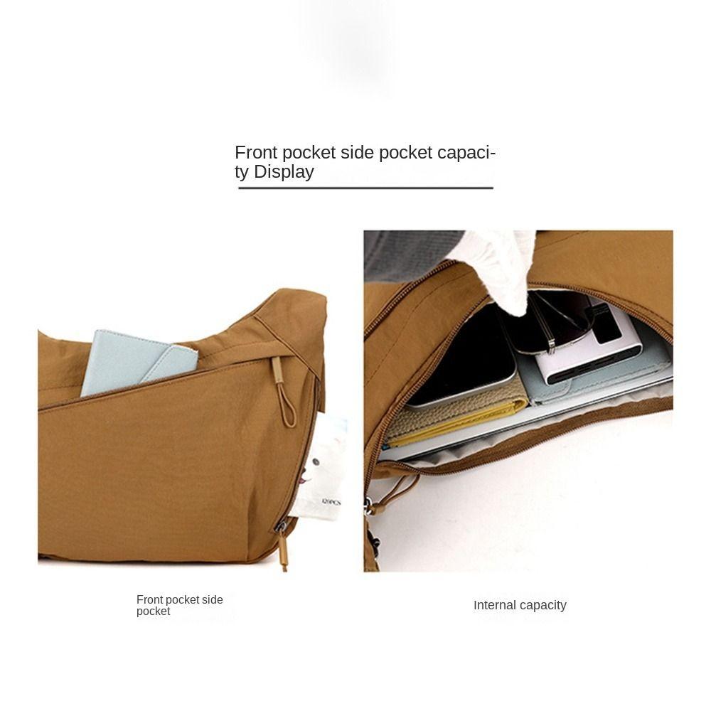 Large Capacity Sports Crossbody Bag Korean Style Dumpling Bag Nylon Shoulder Bag  School/Office