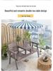 Solid Wood Outdoor Folding Bench Chair for Garden, Courtyard, or Balcony