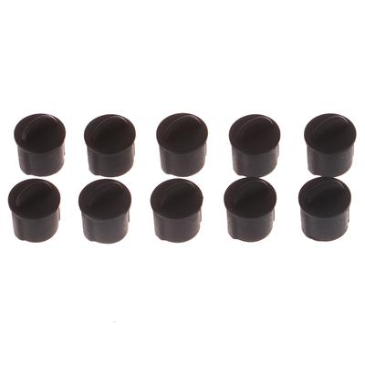 Uxcell 10pcs Silicone BNC Anti-Dust Stopper Cap Cover for Female Jack Black Inside Install Dia 9.5 Mm - 11 Mm