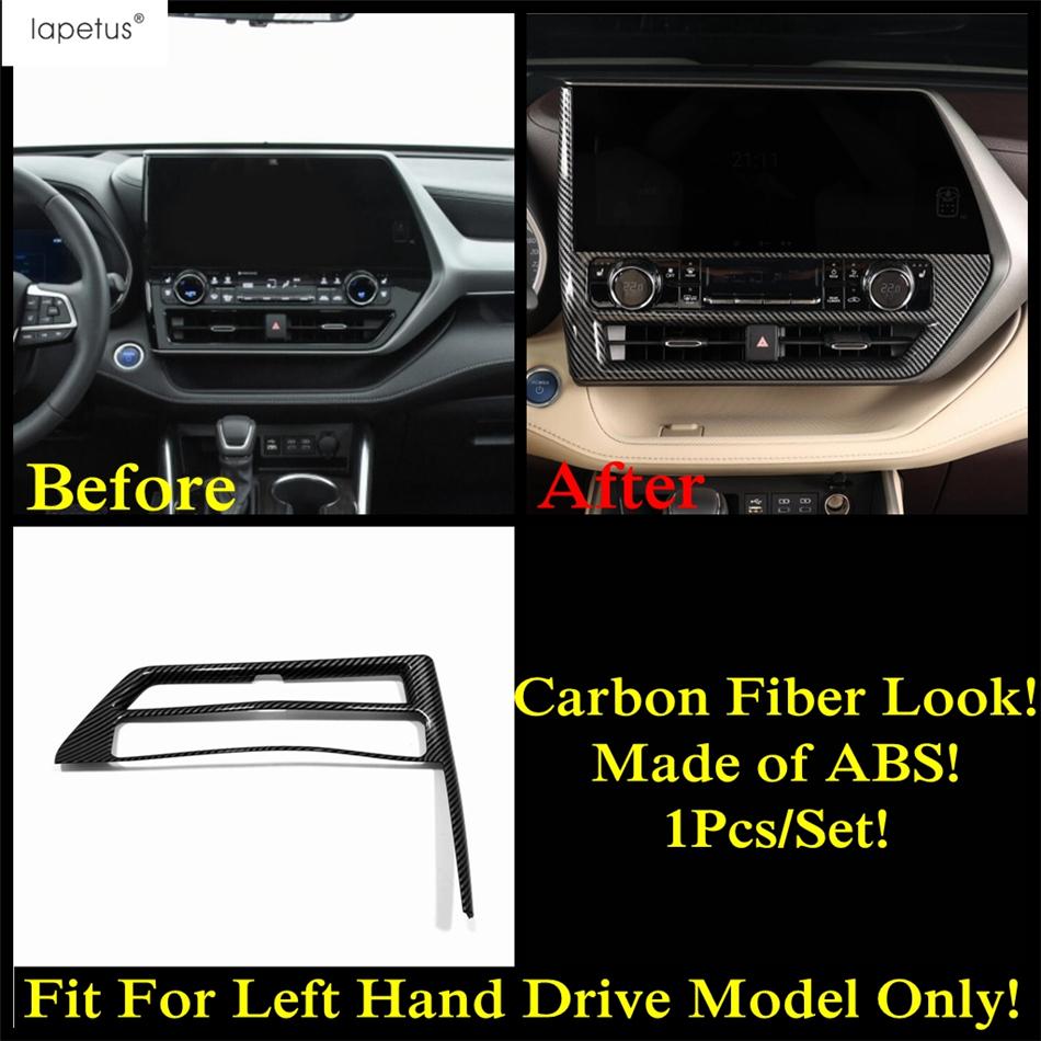 Carbon Fiber Window Lift / Gear Shift Panel / Water Cup / Air AC Cover Trim Accessories For Toyota Highlander / Kluger -2025