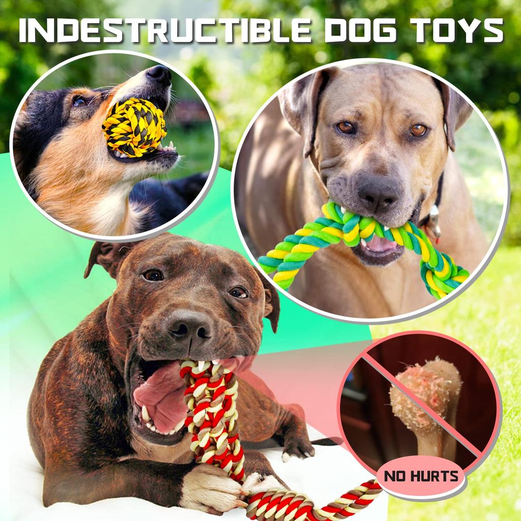 XL Aggression Chewing Dog Chewing Toys for Large Aggression Chewing Tough Unbreakable Dog Durable Puppy Chew Toys for Heavy Duty Cotton Dog Rope Toys