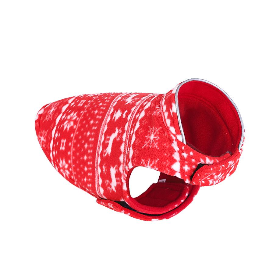 Christmas Pet Jacket Double Layers Winter Warm Fleece Dog Clothes Pet Clothes for Small Medium Dogs French Bulldog Teddy Coats