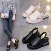 Summer Sponge Cake Thick Bottom Slope Heel Women's Sandals with One Line Buckle Casual Open Toed Fish Mouth Women's Shoes