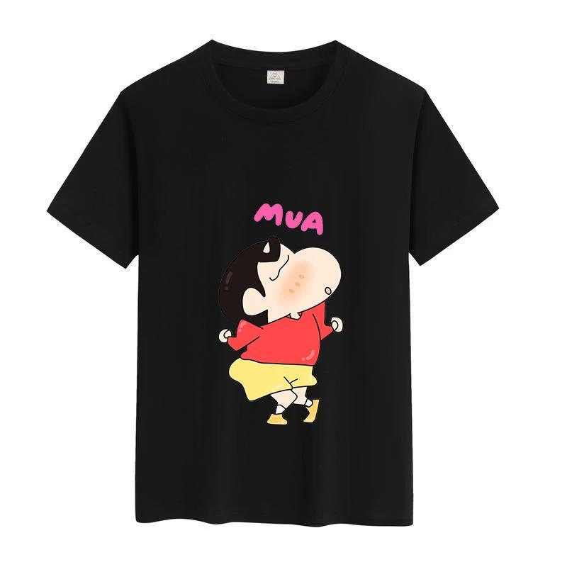 Anime Crayon Shin-chan Chlapecké Dívčí Bavlněné Tričko Léto Krátký Rukáv Dětský Top Kreslené Tištěné Tričko Móda Dětské Tričko