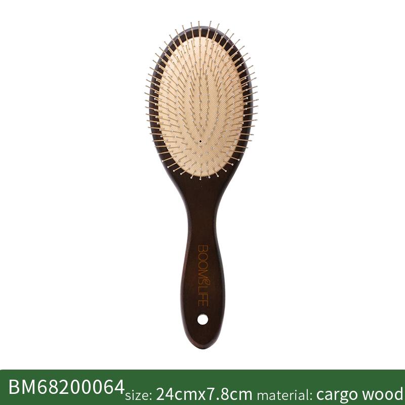 BOOMSLIFE Personalized  Wood Hair Brush Women Massage Detangling Cushion Prevent Hair Loss Scalp Brush Hair Comb Barber Tool