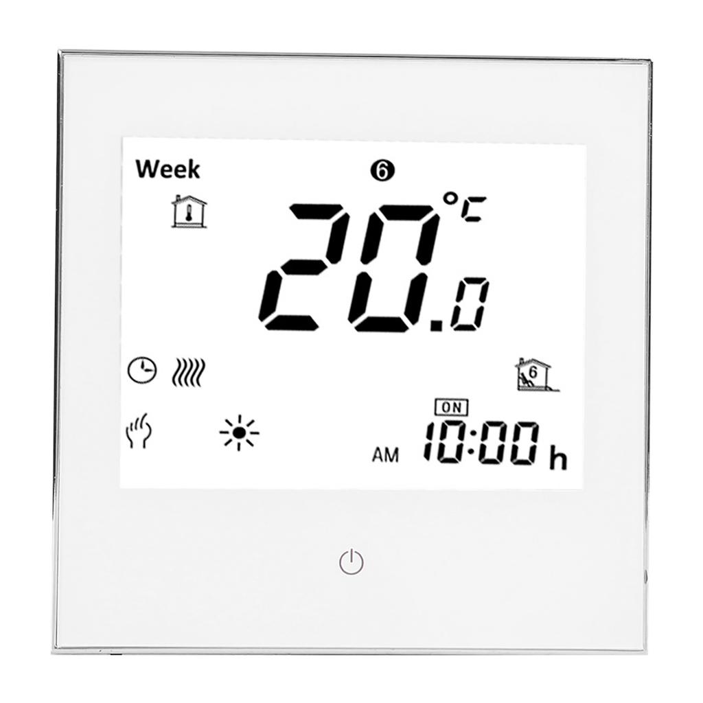 Heating Room Thermostat Weekly Programmable LCD Display Touching Screen 5A AC110‑230V