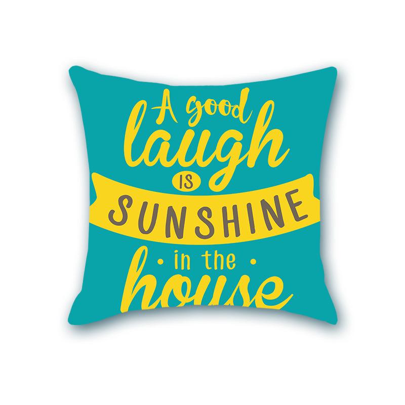 INS Style Faux Soft Throw Pillow Cover - Letter Print Home Decor for Sofa & Living Room