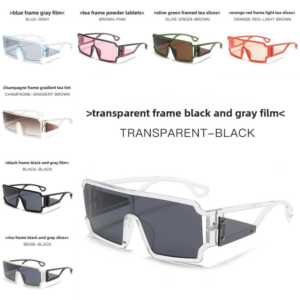 Futuristic Geometric Square Sunglasses With Uv400 Protection For Fashion Streetwear