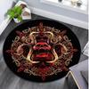 Gothic Skull Circular Rug Office Decorative Carpet For Living Room Bedroom Door Mat Floor Rug Computer Chair Area Rug