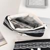 Black Lace Bow Makeup Bag Large Capacity Toiletry Bag Travel Cosmetic Organizer Cute Korean Portable Pouch For Women
