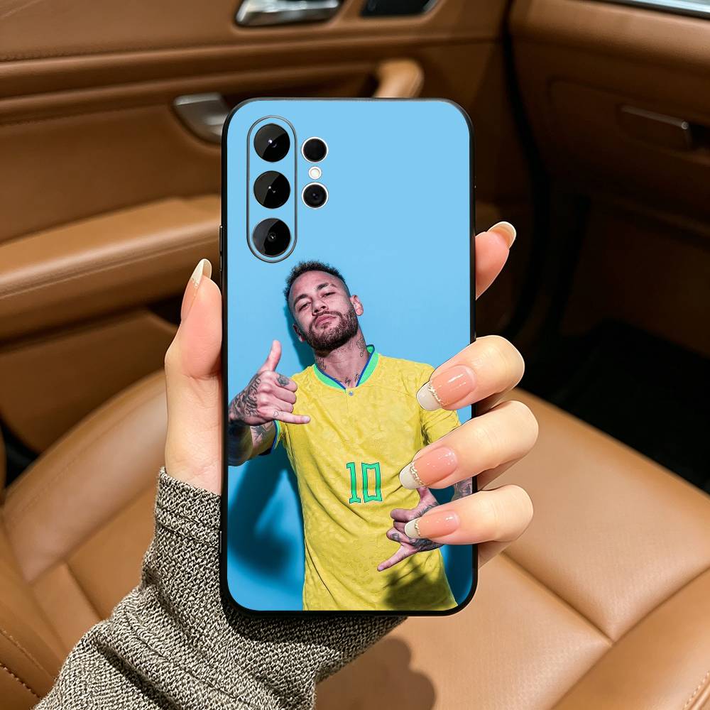 10-N-Neymar Fußball Handyhülle Für Samsung S25,S24,S21,S22,,Plus S23,S30,Ultra,S20,Fe,Lite,Schwarz Weiches Silikon