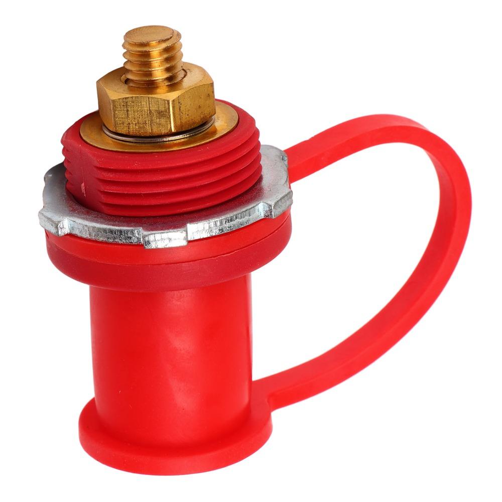 Heavy Duty 250A Battery Terminal Connector 3/8in Strong Strength Battery Charger Post Brass Stud Terminals RV
