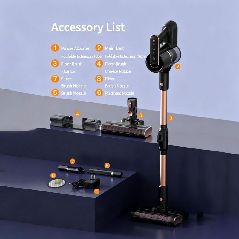Cordless Vacuum Sweeper Mop 3-in-1 24V Stick Vacuum Cleaner 180W 18-30min Run Time for Carpet Hard Floor Home Use