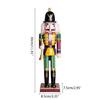 Colorful Wooden Nutcracker Soldier King Figurine Christmas Decor for Shelves