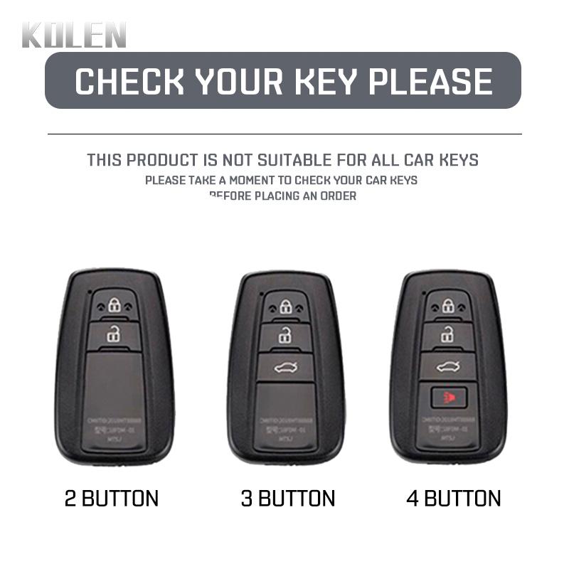 Leather Car Remote Key Case Cover Shell For Toyota Prius Camry Corolla Chr C-Hr Rav4 Land Cruiser Prado Key Protective Keychain