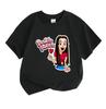 Kids Boys Girls 100% Cotton Crew Neck Short Sleeve T-shirt, Cute Cartoon Girl Print Casual Comfortable Tee for Daily Wear Outdoor Breathable Tops