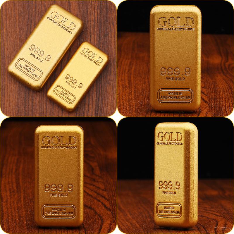 Imitation Gold Bar Handmade Solid Home Ornaments Alloy Simulation Props
