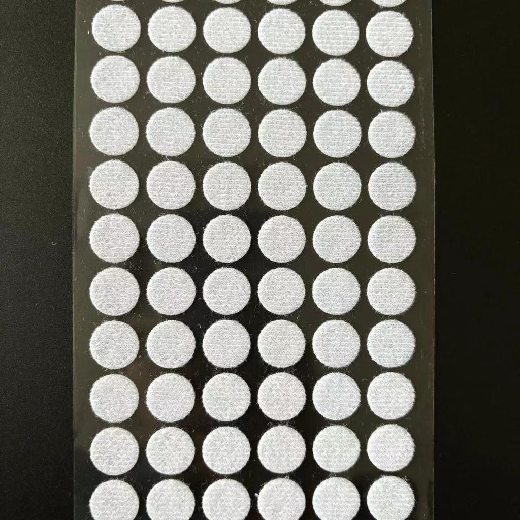 200pcs (100 Pair) Super Strong Clear Dot Stickers Reusable Hook & Loop Fasteners 15mm Adhesive White Round Coins for Organizing Crafting & Packaging