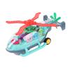 Průhledná hračka helikoptéra se světlem Barevná pohyblivá ozubená kola Univerzální chůze Svítící Průhledná