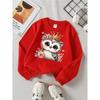 Adorable Sweatshirt Featuring an Owl, Crown, Flowers, And Butterflies, Perfect for Girls' Fashion