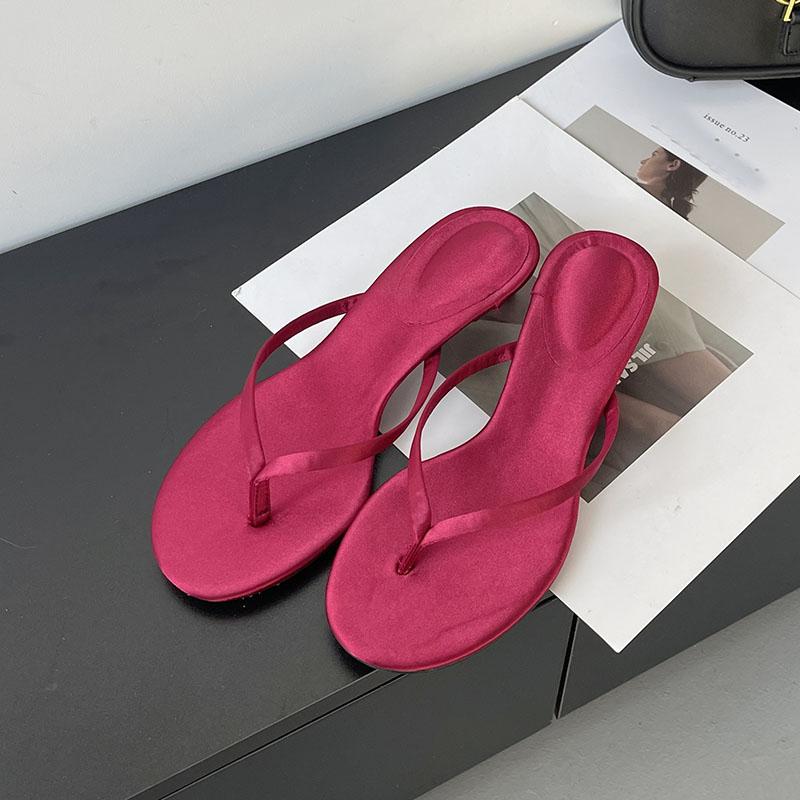 Mode Mode Runde Zehen Damen Dünner Absatz Hausschuhe Pantoletten Damen Flip-Flops Sandalen Frühling Sommer Damen Absatzschuhe Hausschuhe Schuhe Pumps