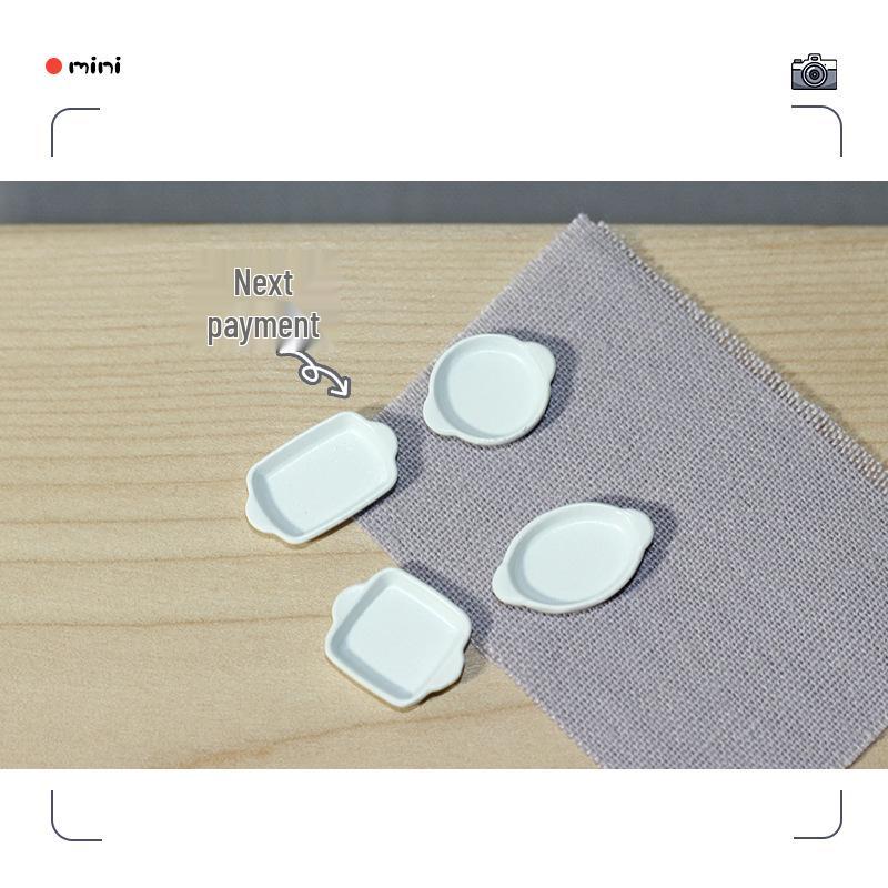 Dollhouse Accessories: Nordic Double-Ear Mini Metal Tray for ob11