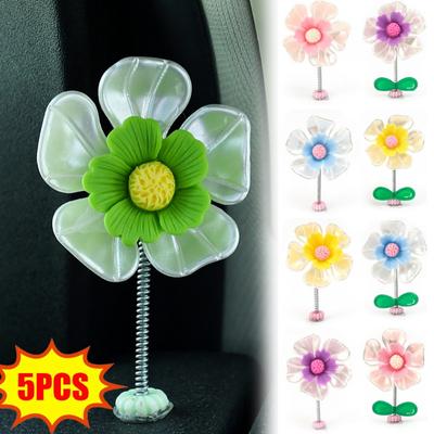 Ornamente Auto Floare Scoică Consola Centrală Automată Bord Floare cu Cap Clătinat Ornament Accesorii Decorațiuni DIY Interior Auto