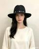 New western cowboy hat, black woolen jazz top hat, men's and women's ethnic style autumn and winter felt hat, self-operated
