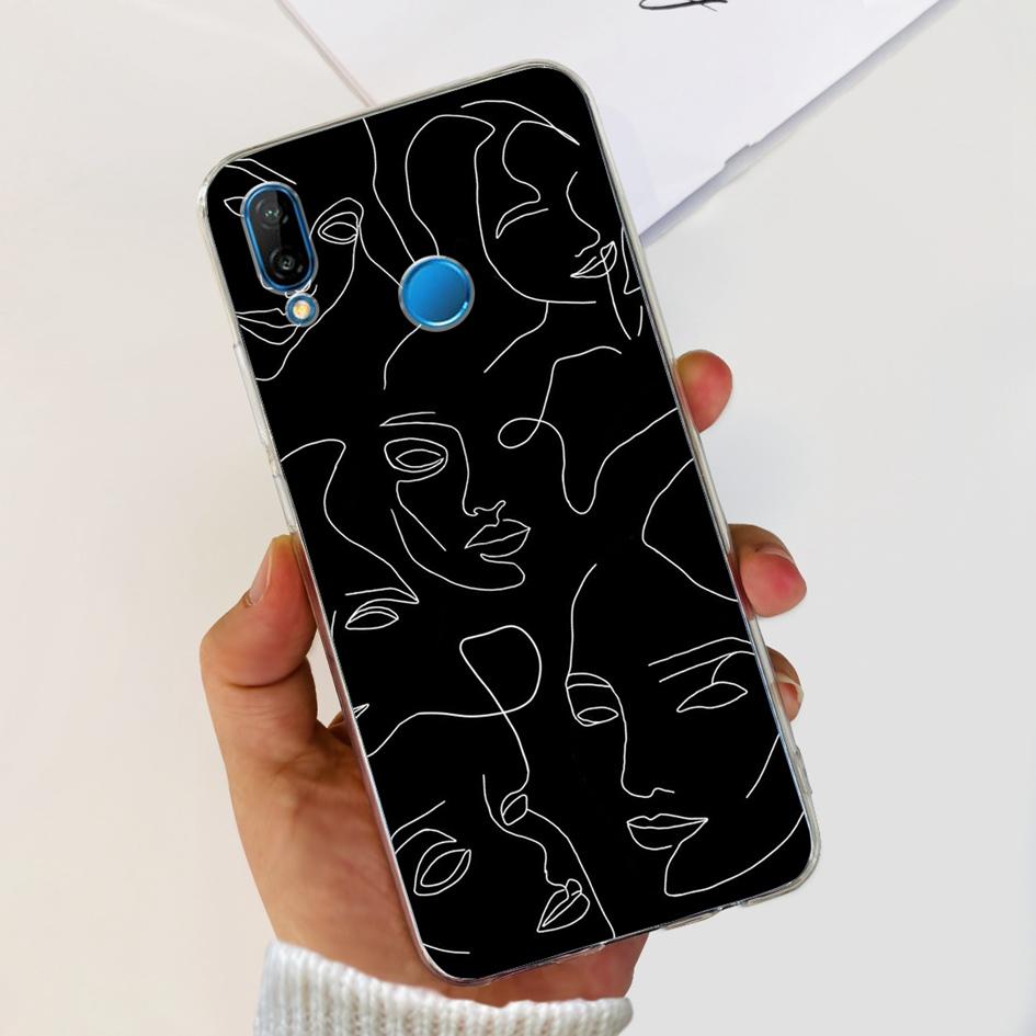 Case For Huawei P20 Lite Cover Cute Astronaut Cartoon Slim Clear Soft Silicone Back Phone Cover For Huawei P20Lite ANE-LX2 Funda